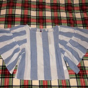 Chambray crop top (perfect for high waisted jeans)